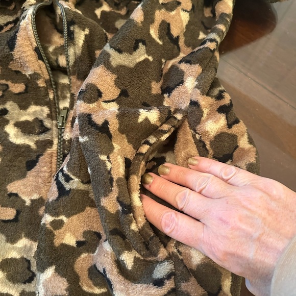 NWT CLUB ROOM Men’s plush fleece camouflage camo footed onesie pajamas pjs - Picture 5 of 9